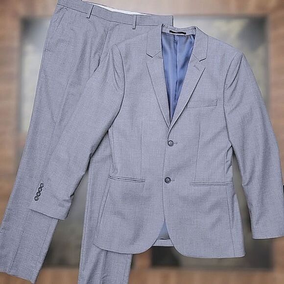 Topman Light Grey Skinny Suit 36R / 30S - Picture 2 of 16